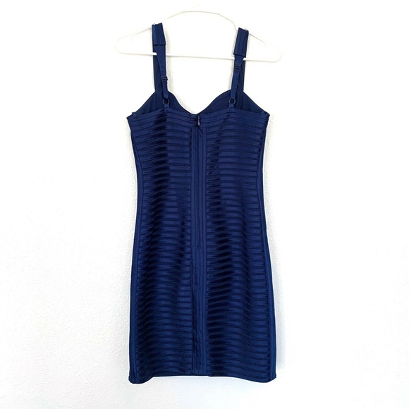 BCBGMAXAZRIA Blue Bandage Cocktail Rivas Dress - Picture 5 of 8